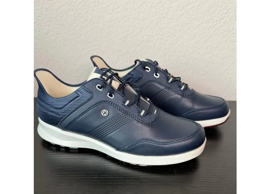 FootJoy Stratos 90126 Women's Navy Leather Spikeless Golf Shoes Size 7 M